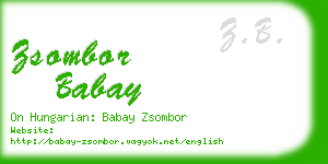 zsombor babay business card